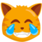 Cat Face With Tears of Joy emoji on Messenger